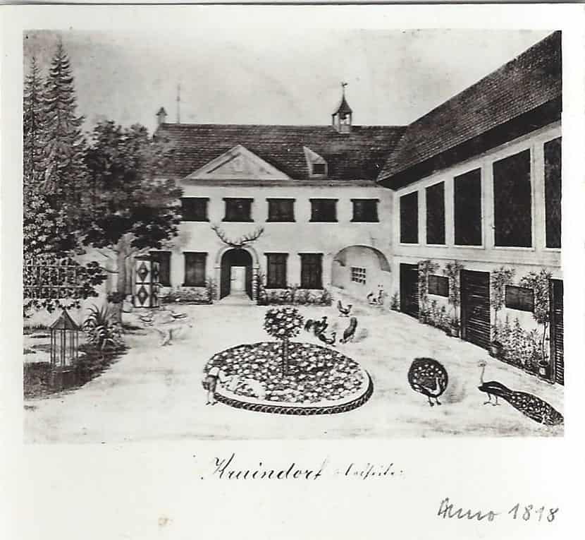 Stich mit Kraindorf-Motiv aus dem Jahr 1818
